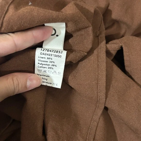 Commense linen & cotton cut out split long maxi dress - Picture 7 of 10